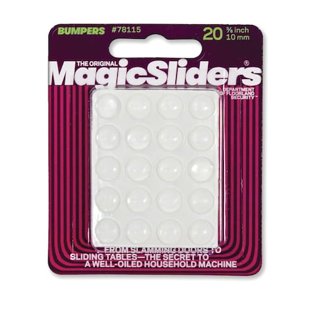 Magic Sliders Magic Sliders Vinyl Self Adhesive Bumper Pads Clear Round 3/8 in. W X 3/8 in. L 20 pk 78115